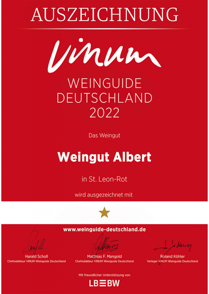 Urkunde Weingut Albert